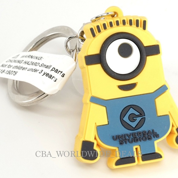 Universal Studios Despicable Me Minion Stuart Suction Cup Keychain - Picture 1 of 1
